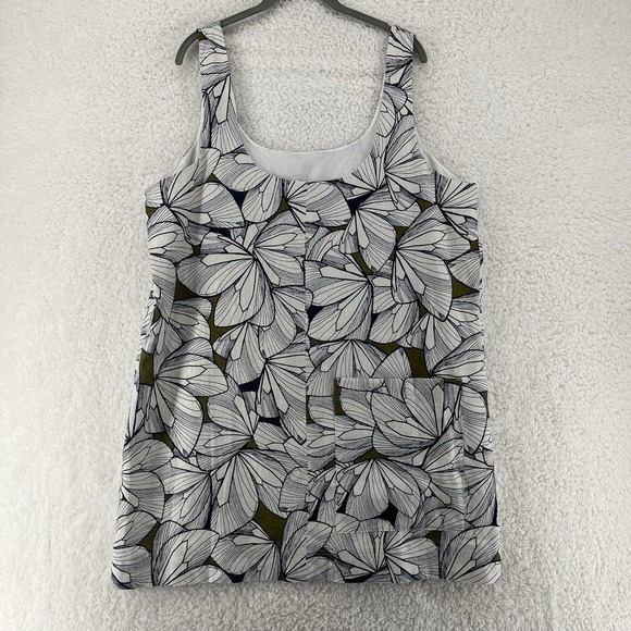 Banana Republic Shift Dress Women's Size XL Linen Tropical Resortwear Short NWT - Picture 8 of 9